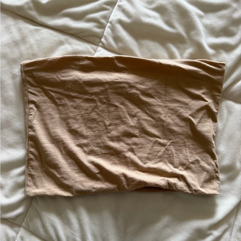 Fashion Nova Tube Top in Nude/Tan